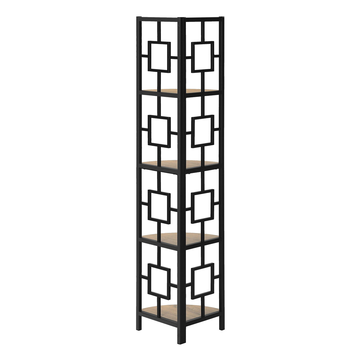 4 Tier Bookshelf, Bookcase, Etagere, Corner, For Office, Contemporary & Modern