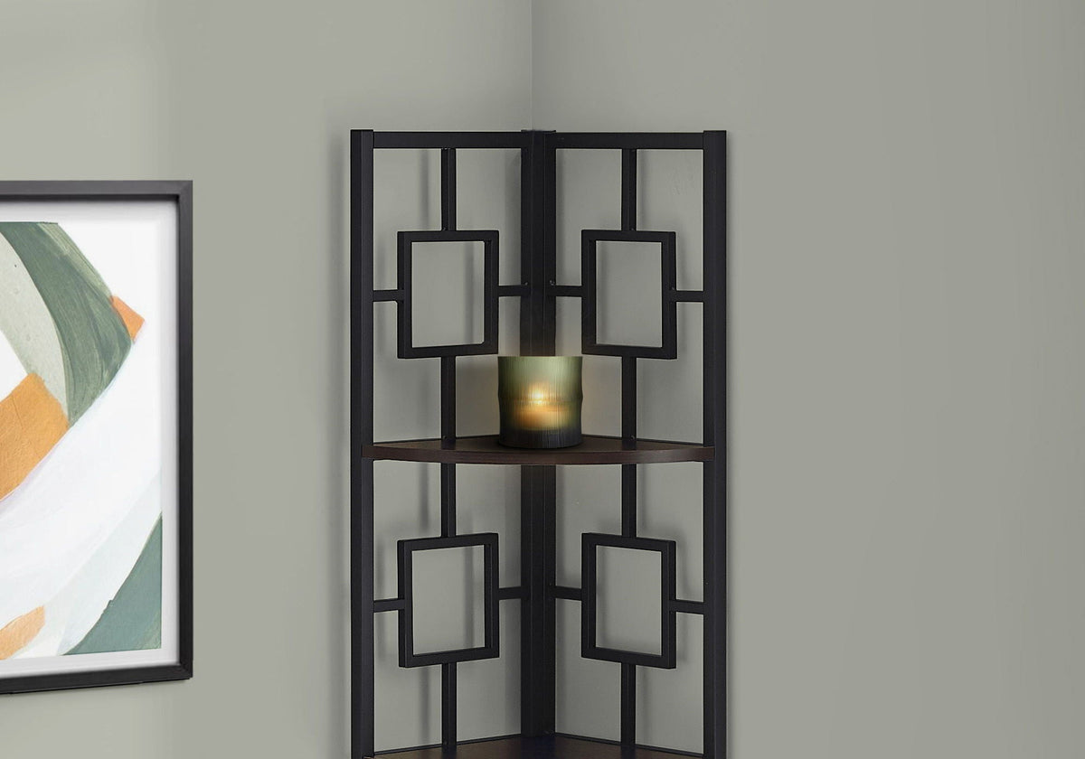 4 Tier Bookshelf, Bookcase, Etagere, Corner, For Office, Contemporary & Modern