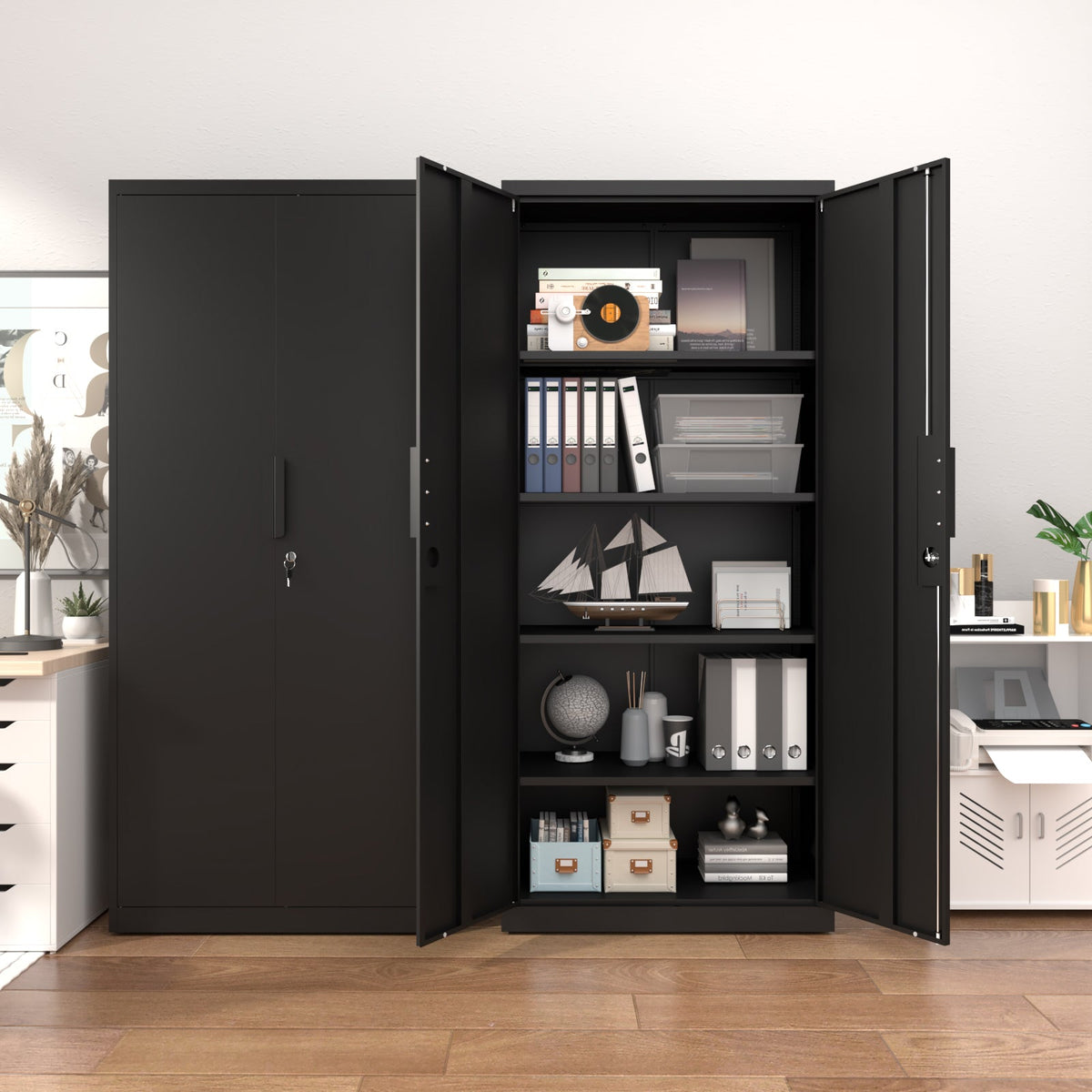 72-Inch 2-Door File Cabinet with Lock