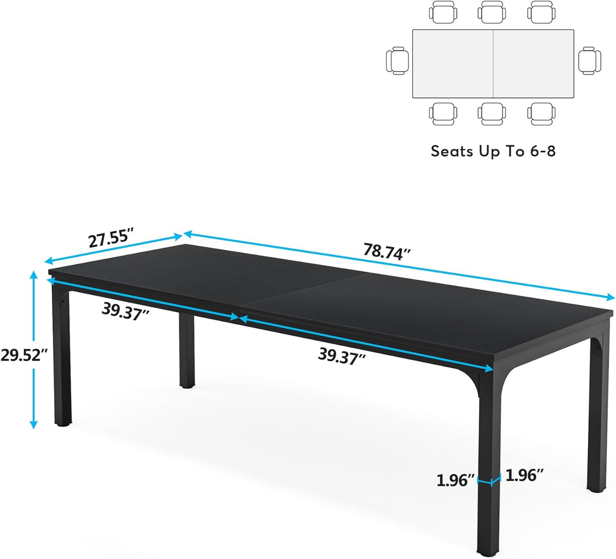 Modern Black Dining Table
