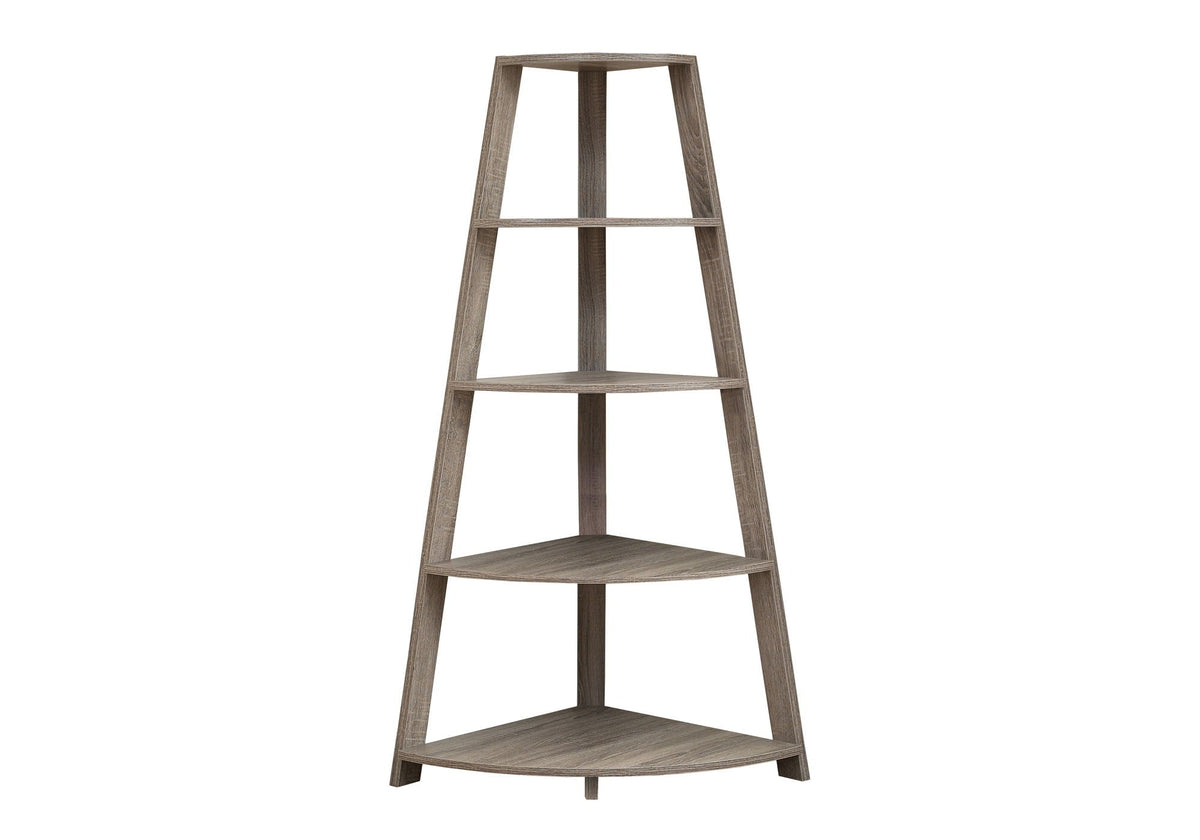 Bookshelf, Bookcase, Etagere, Corner, 4 Tier, Office, Contemporary & Modern