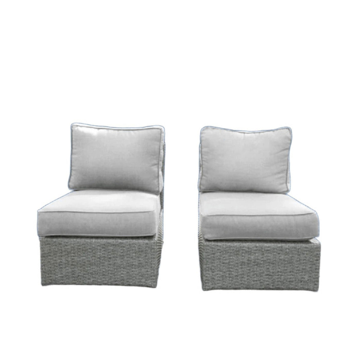 Armless Patio Chair With Cushions