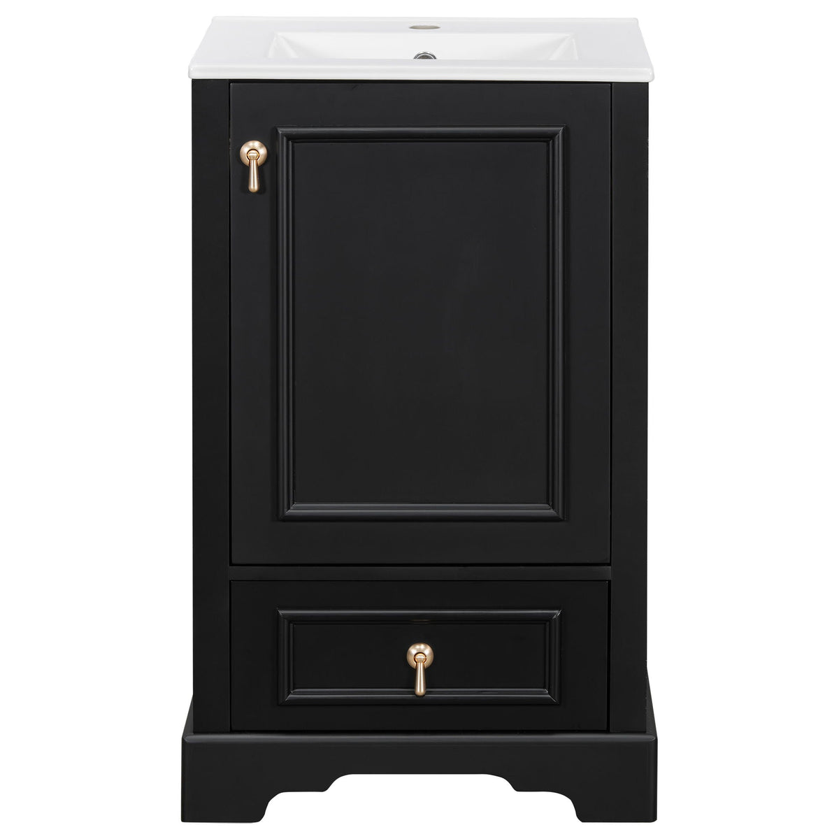 Bathroom Vanity With Sink, Soft Close Door, Adjustable U-Shaped Shelf