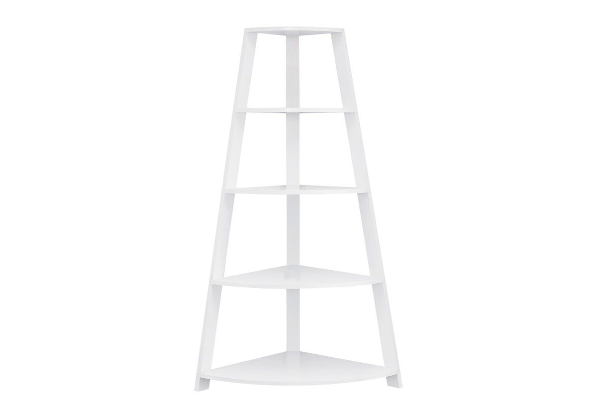 Bookshelf, Bookcase, Etagere, Corner, 4 Tier, Office, Contemporary & Modern