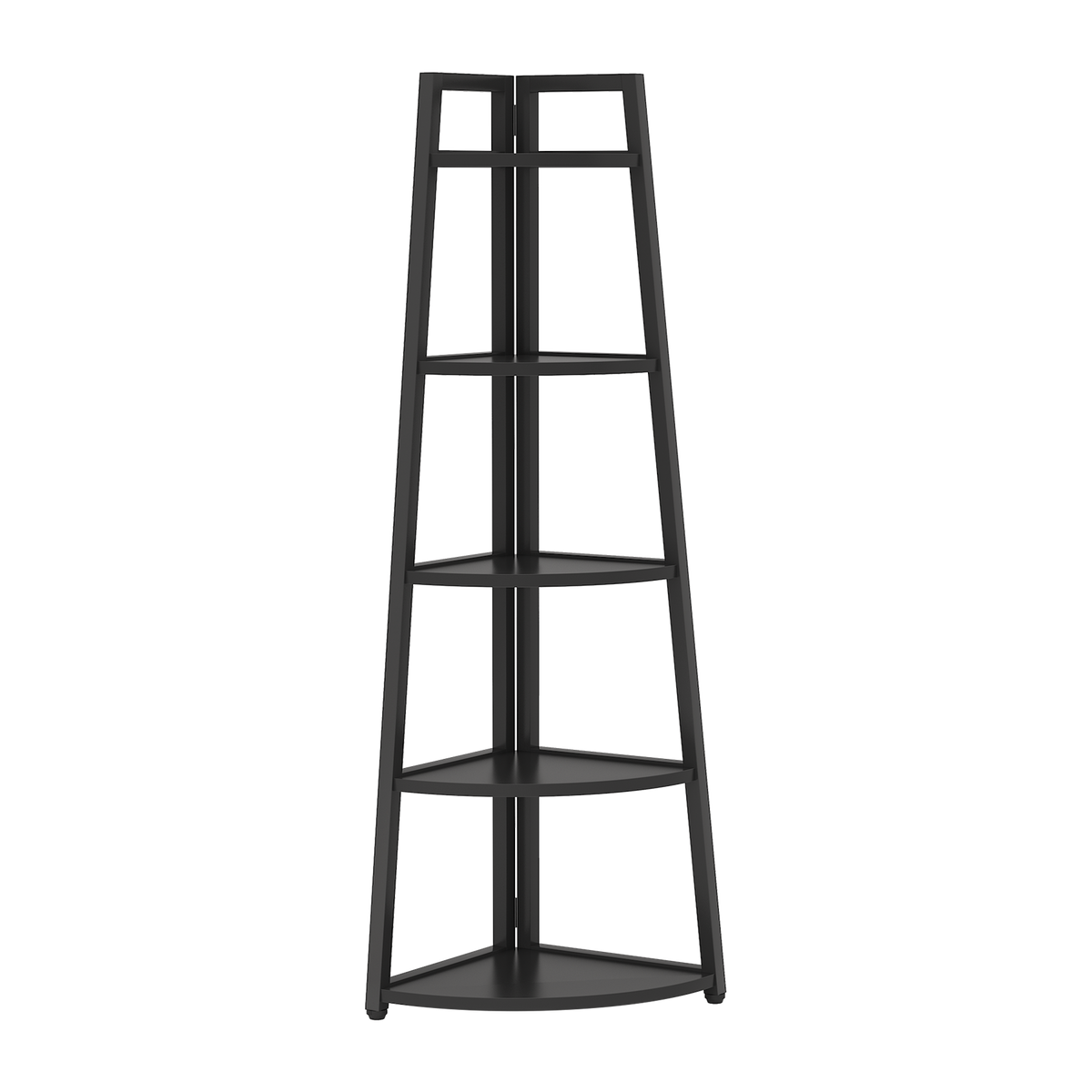 70.07" Tall Corner Shelf, 5 Tier Rustic