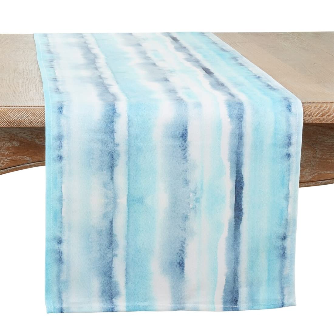 Fennco Styles Soft Watercolor Design Table Runner 16 x 70 Inch – Blue Table Cover for Home Décor, Dining Table, Banquets, Holidays and Special Events