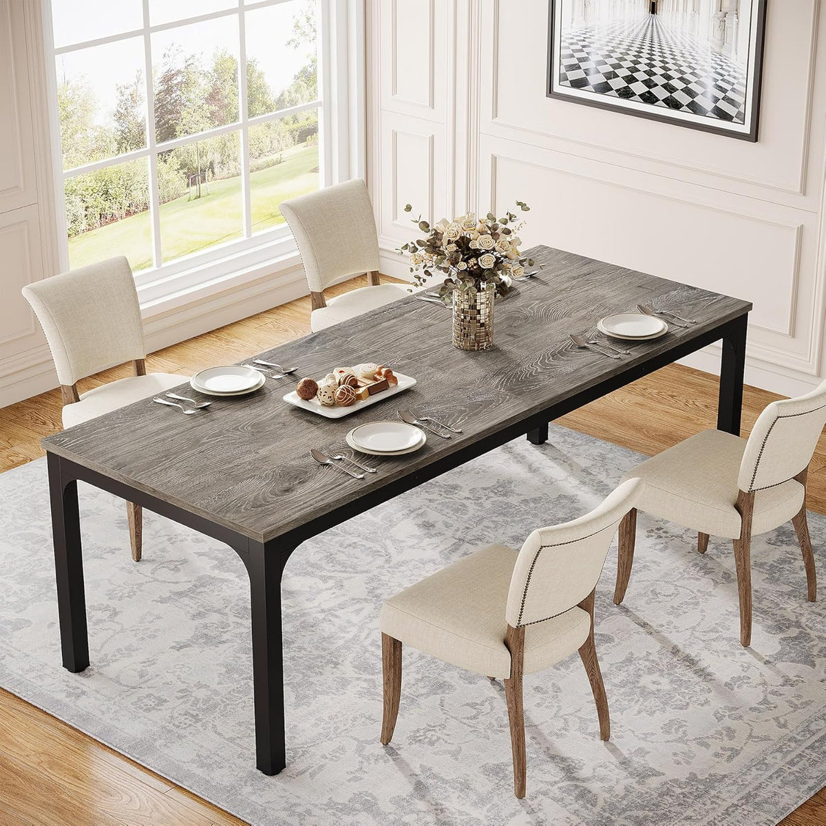 Modern Black Dining Table