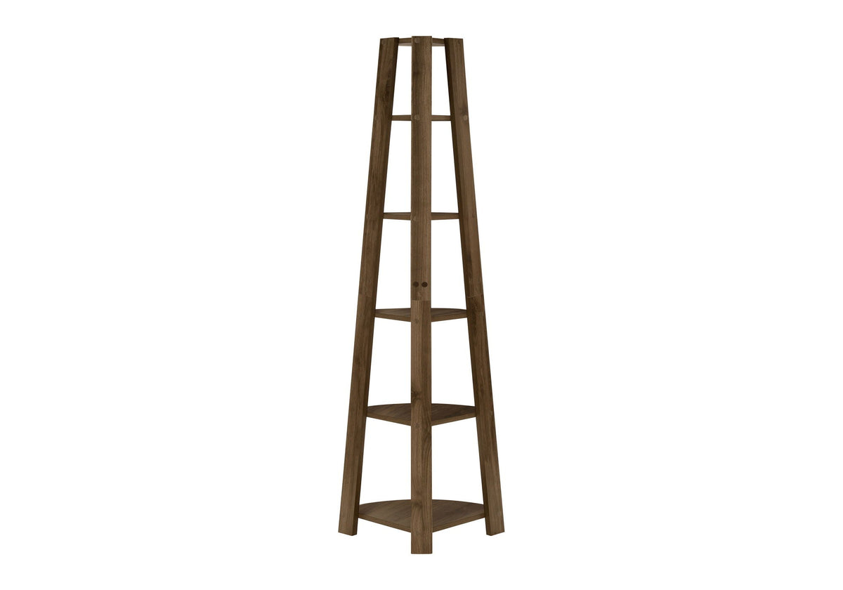 Bookshelf, Bookcase, Etagere, Corner, 5 Tier, For Office, Contemporary & Modern
