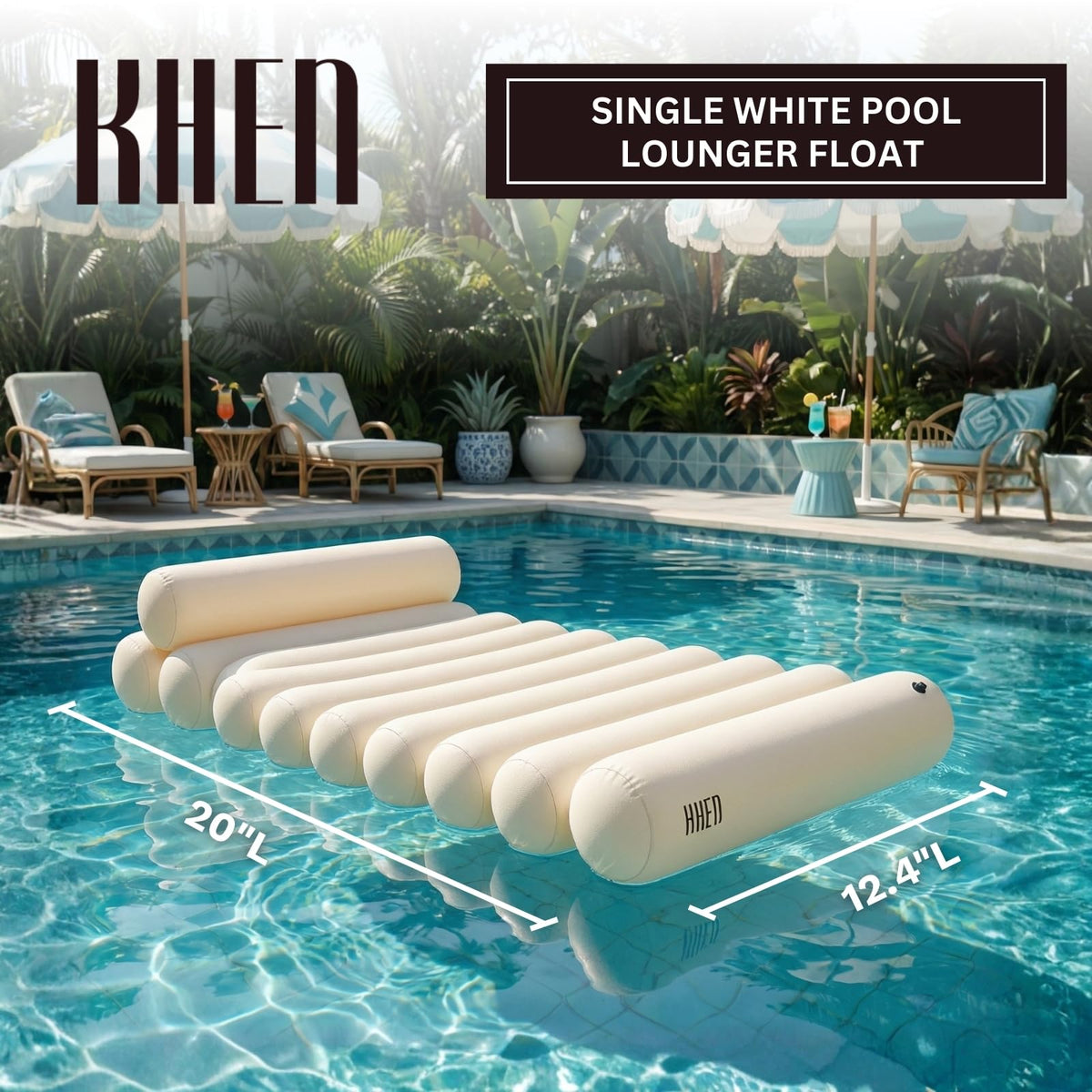 Bubble White Pool Lounger