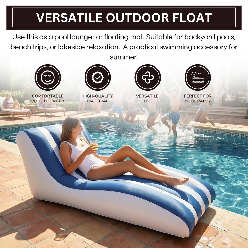 Mediterranean Stripe Pool Lounger