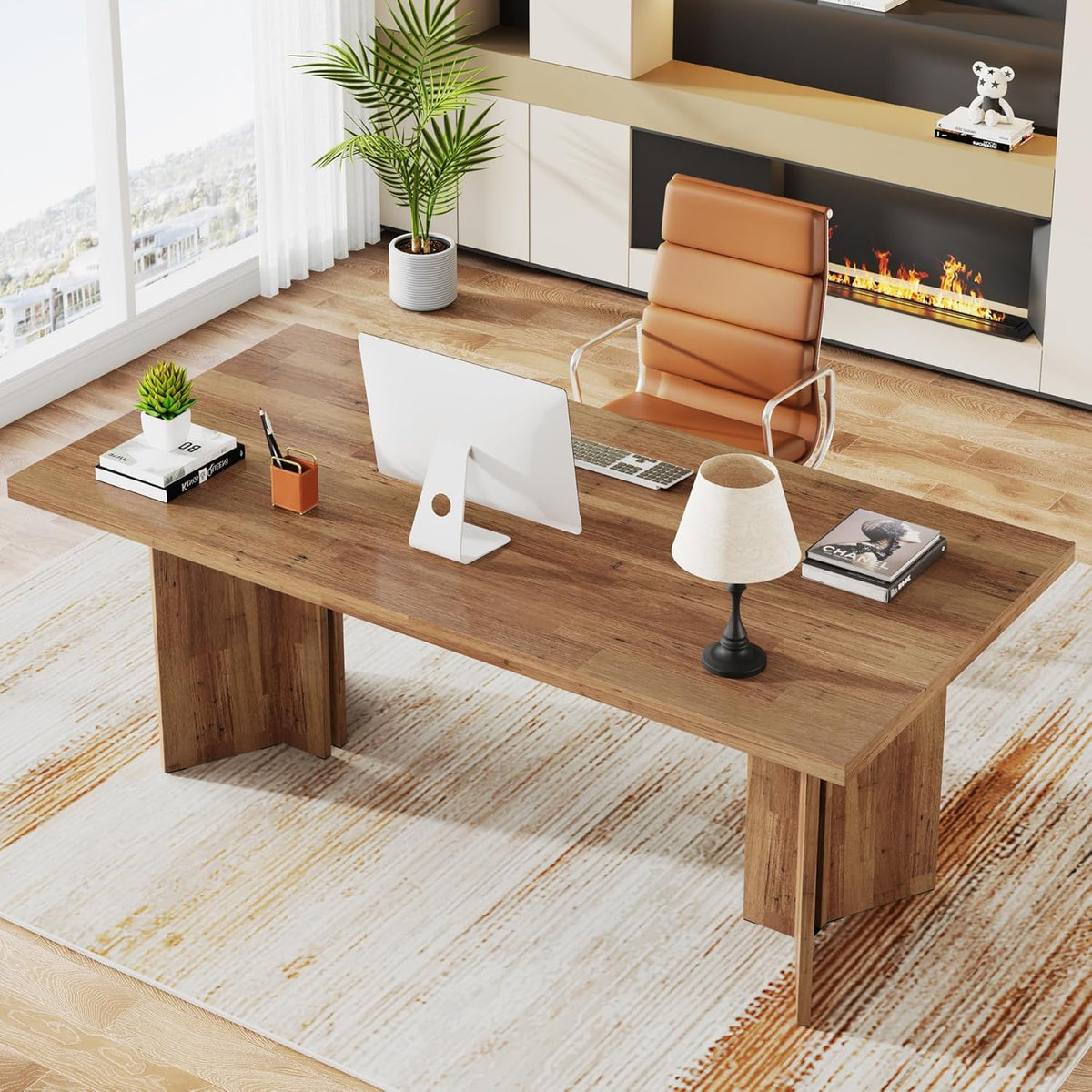 63" Farmhouse Executive Desk