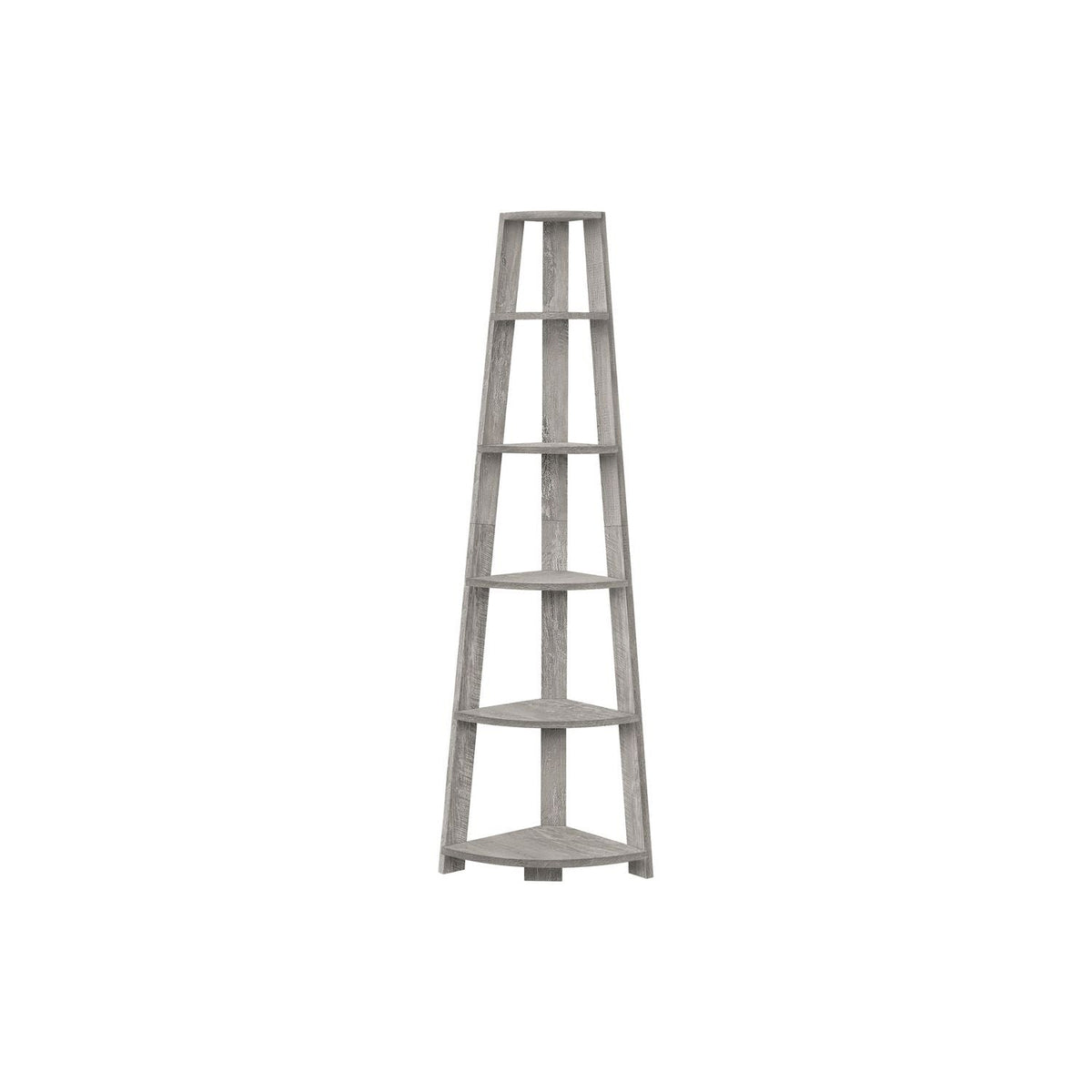 Bookshelf, Bookcase, Etagere, Corner, 5 Tier, For Office, Contemporary & Modern