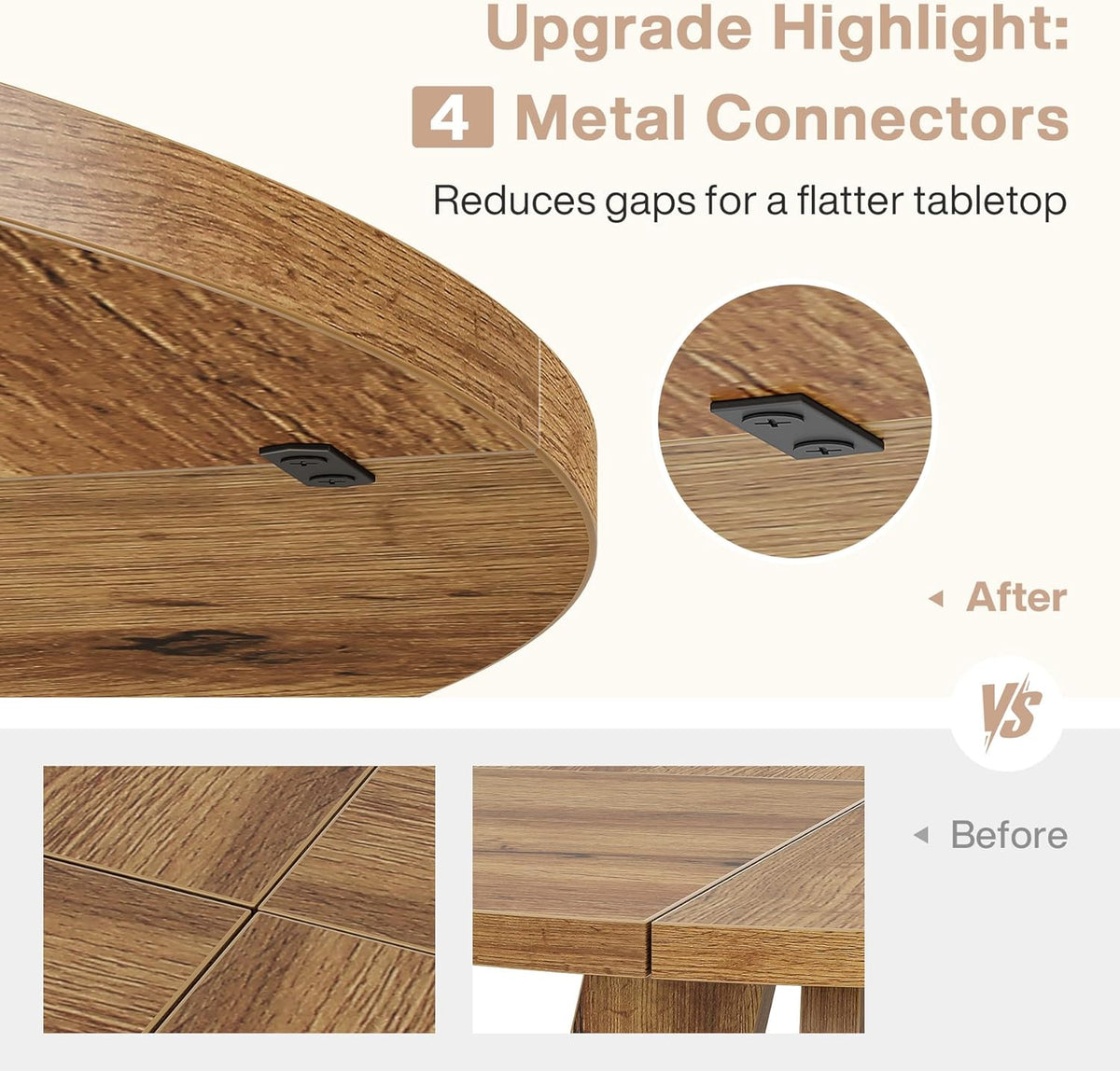 47" Round Farmhouse Dining Table