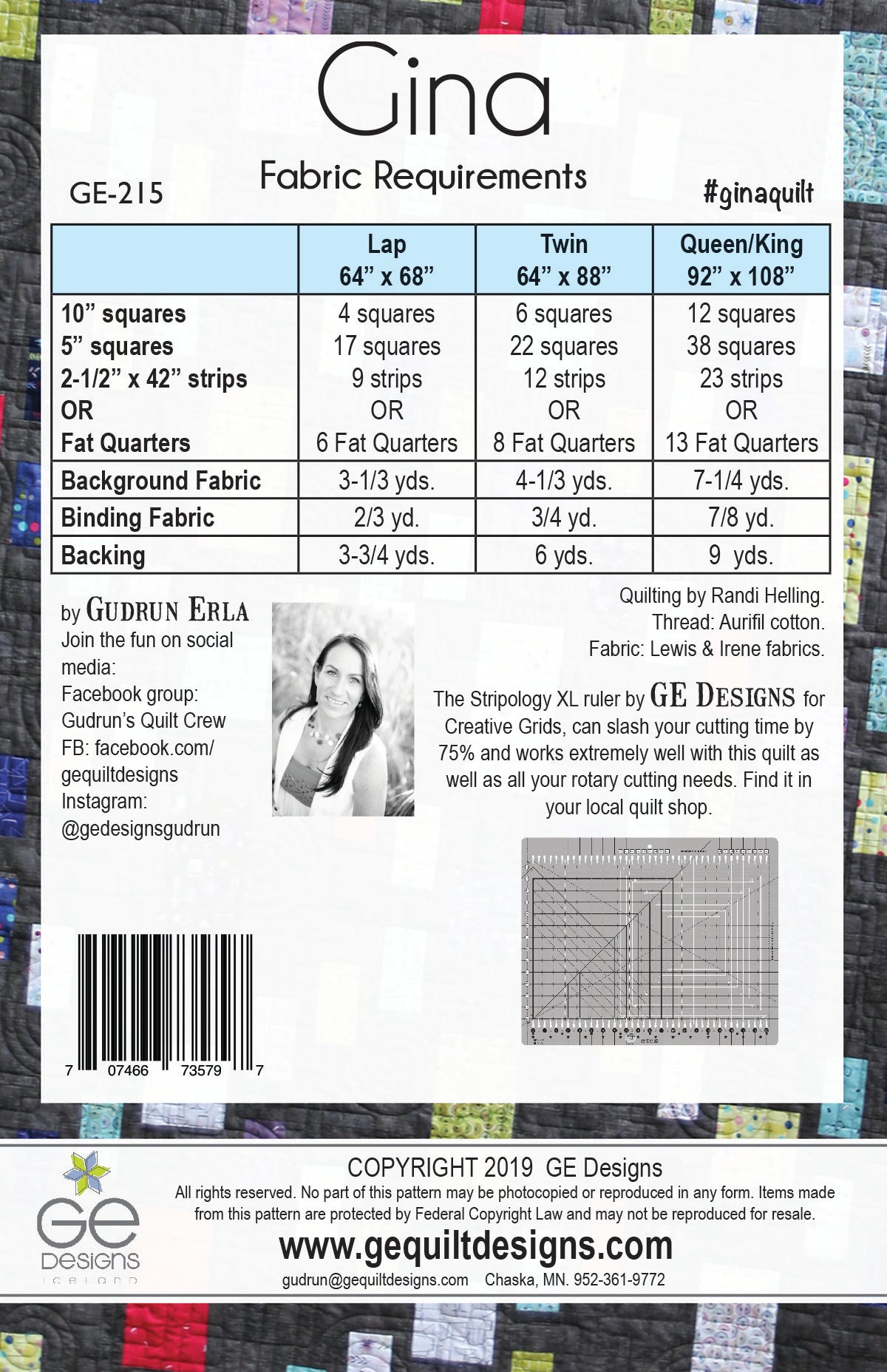 Gina - Stripology Mixer Pattern 215