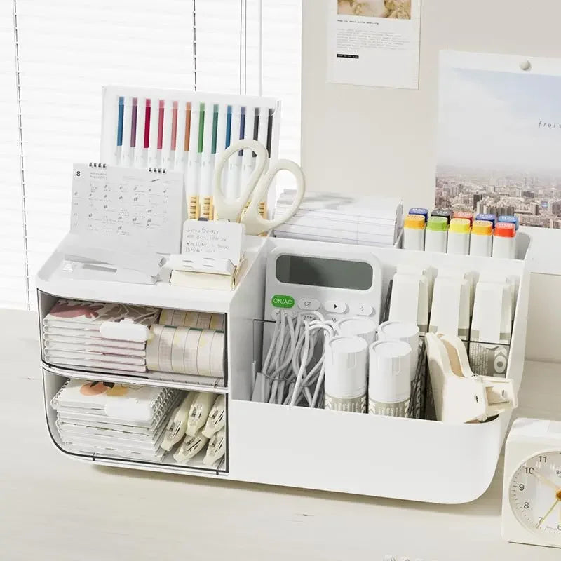 Desktop Storage Box Cosmetics Drawer-type Cute Box Office Stationery Organizer Box Study Desk Storage Rack