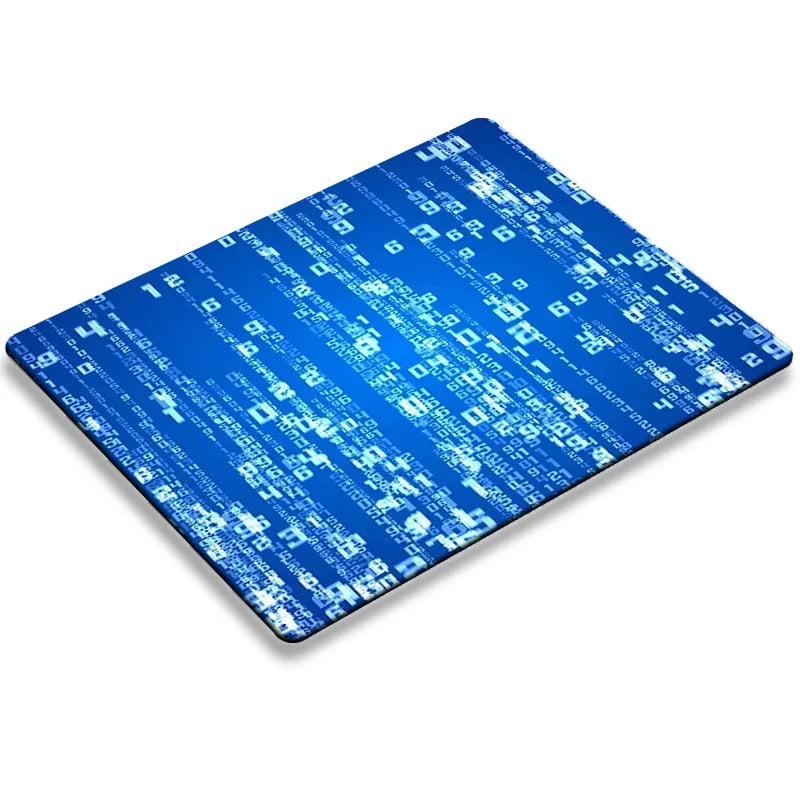 Mause Pad Gamer Rug Matrix Binary Code Mouse Pads Deskmat Desktop Table Mat Pc Gaming Computer Desk Protector Kawaii Accessories