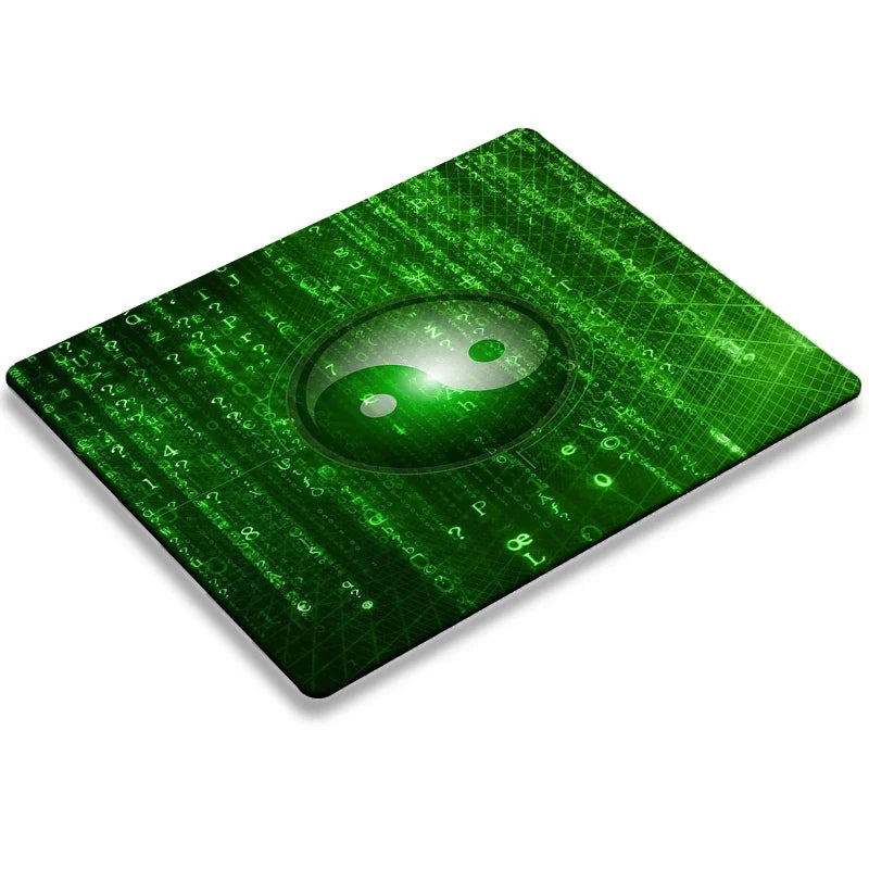 Mause Pad Gamer Rug Matrix Binary Code Mouse Pads Deskmat Desktop Table Mat Pc Gaming Computer Desk Protector Kawaii Accessories
