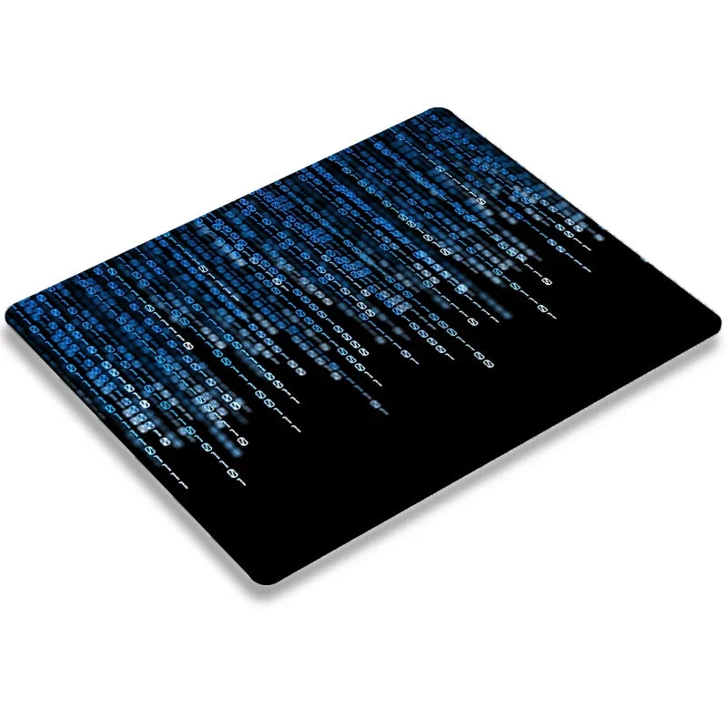 Mause Pad Gamer Rug Matrix Binary Code Mouse Pads Deskmat Desktop Table Mat Pc Gaming Computer Desk Protector Kawaii Accessories