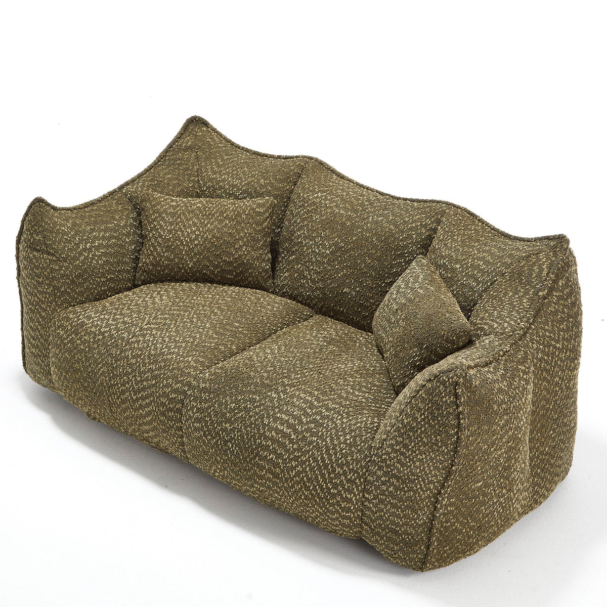 Comfortable Dual Beanbag Chair With High Resilience Foam Core For 2 People