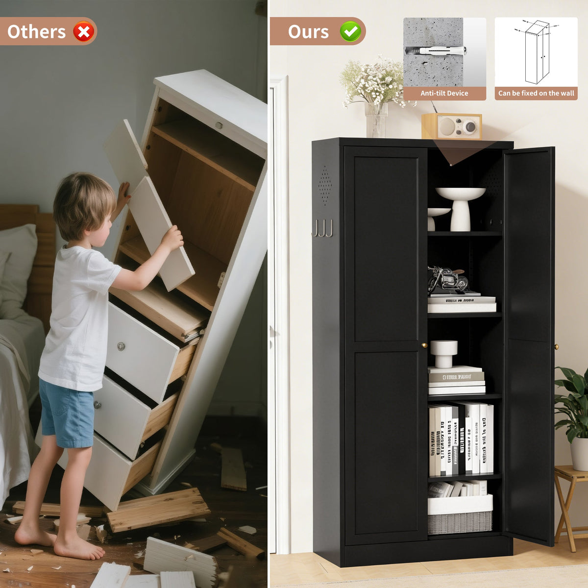 61" Heavy-Duty Steel Cabinet