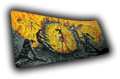 "Golden Aura" — Rust Deskmat
