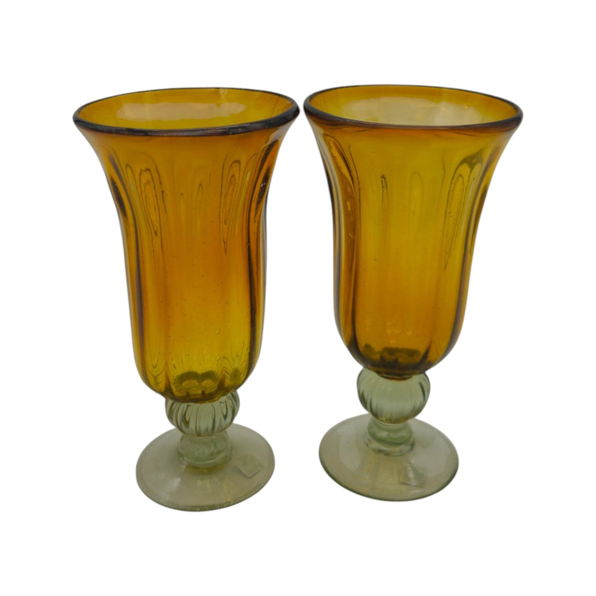Hand-Blown Mexican Sundae Glass | Amber Rustic Design