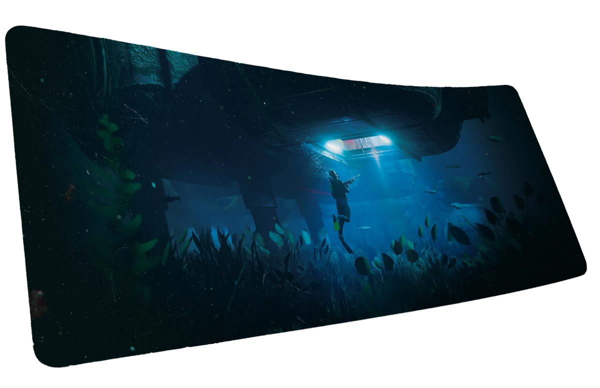 "Labs Breach" — Rust Deskmat